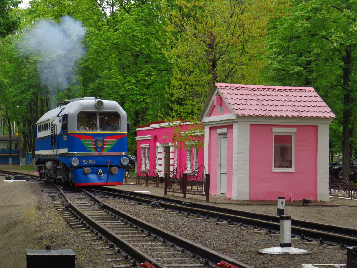 ТУ2-054 совершает маневры по ст. Парк