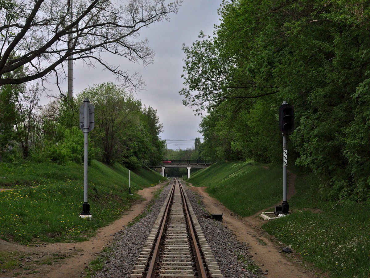 Перегон, вид в нечётную сторону.