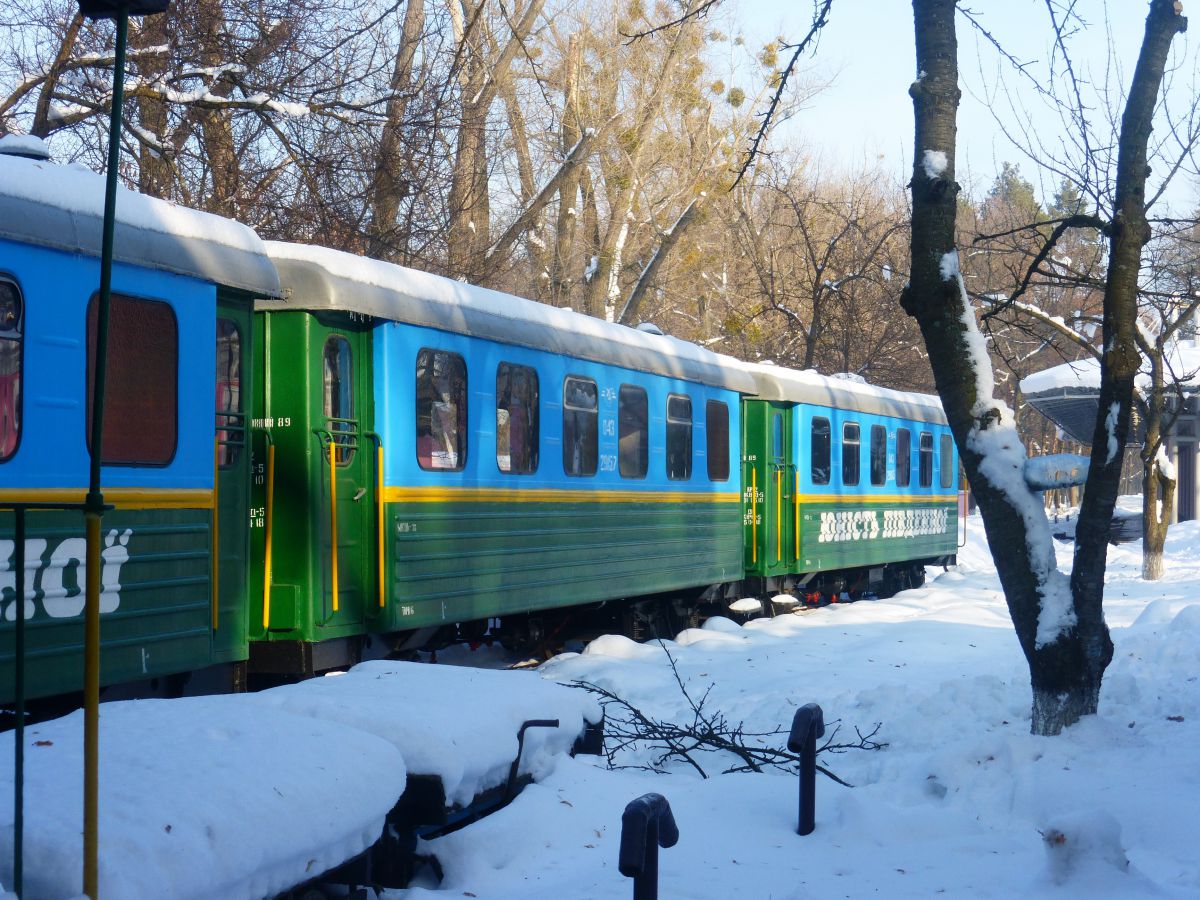 Вагоны состава 'Юность Южной' в тупике на ст. Парк