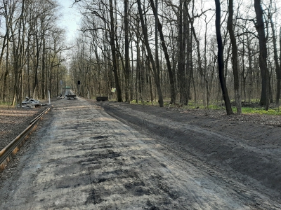 Земляное полотно, подготовленное к укладке новых путей