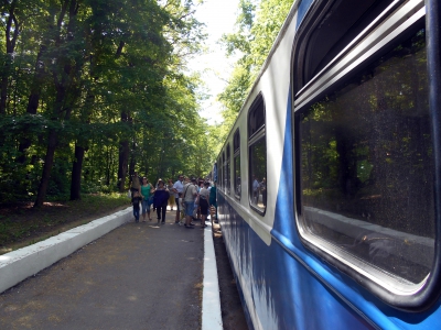 Посадка пассажиров на пл. Мемориал.