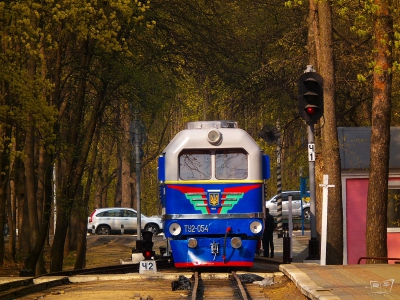 Тепловоз ТУ2-054 на обкатке перед началом сезона-2013